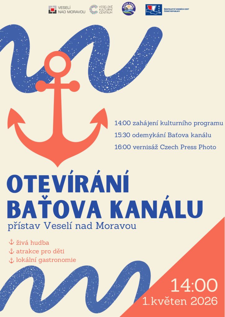 Otevírání Baťova kanálu ve Veselí nad Moravou - plakát
